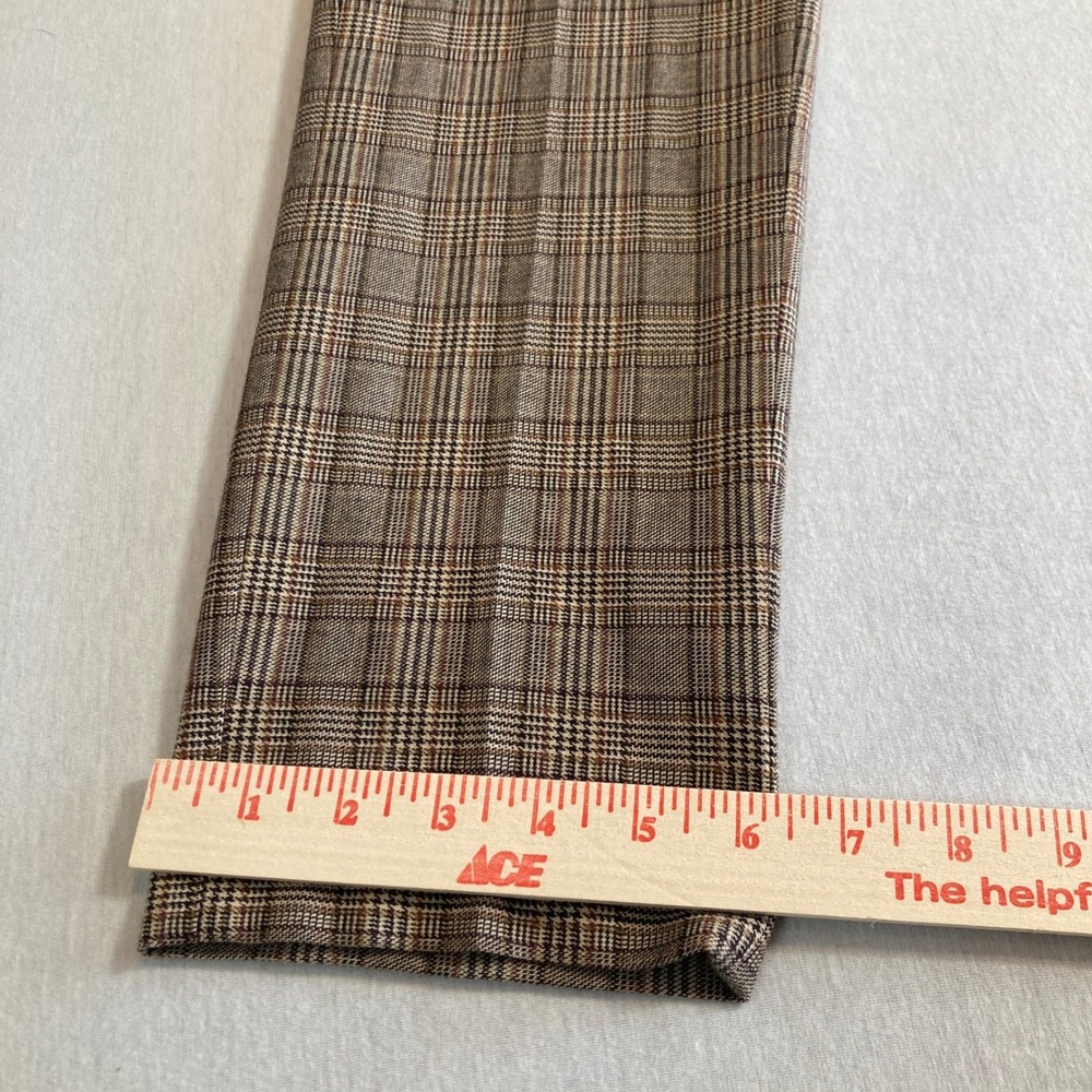 Tommy Hilfiger Women 4 Brown Glen Plaid Slim Leg Trousers H98PZ16B Business - Picture 8 of 12